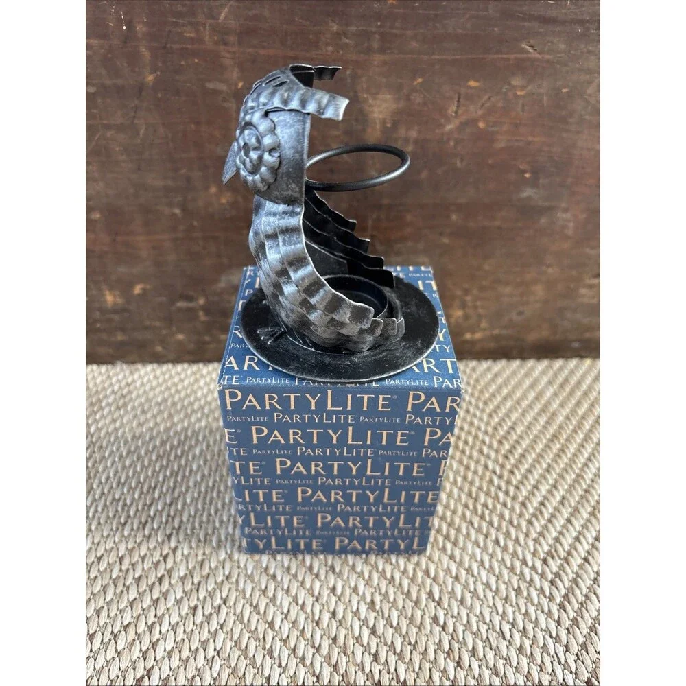 PartyLite SmartScents 3.5" Metal Artisan Owl Candle Holder P92528 - Picture 2 of 6